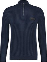 Purewhite -  Heren Regular Fit   Trui  - Blauw - Maat L