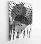 Zwart-wit abstracte muurkunst achtergrond vector 1 - Moderne schilderijen – Verticaal – 1909205680 - 80*60 Vertical