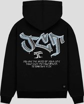 JORCUSTOM Graffiti Loose Fit Hoodie - Zwart - Volwassenen - Maat M