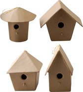 Vasessen Creative Vogelhuisjes - Papier mache -3st