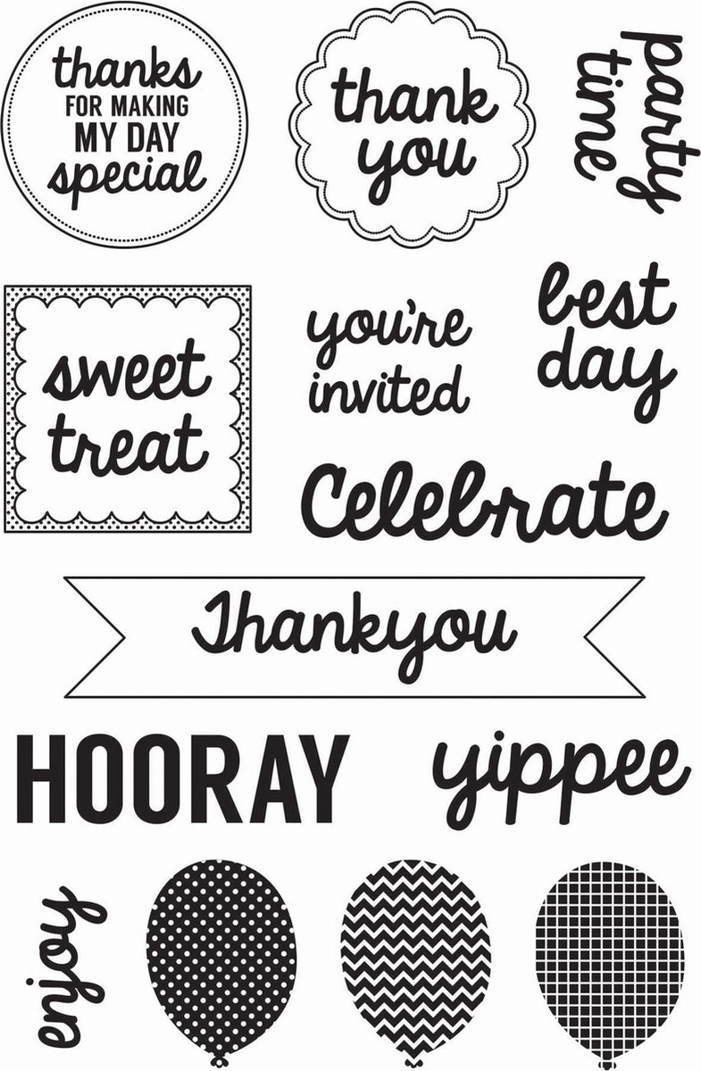 Stempel - Kaisercraft - pop! - clear stamp - treats 15,9x10,2cm