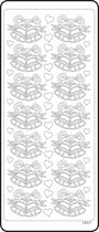 Vaessen Creative Sticker - 10x23cm - 10st - zilver klokken