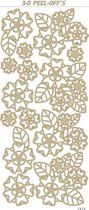 Vaessen Creative Sticker - 10x23cm - 10st - goud Bloemen