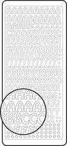 Vaessen Creative Sticker - 10x23cm - 10st - zilver letters