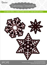 Die cut stencil snowflakes x3