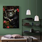 Poster Jungle Gorilla - Plexiglas - 70x100 cm - Meerdere Afmetingen & Prijzen | Wanddecoratie - Interieur - Art - Wonen - Schilderij - Kunst