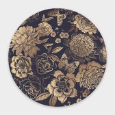 Artistic Lab Poster - Muurcirkel Midnight Floral Plexiglas - Multicolor
