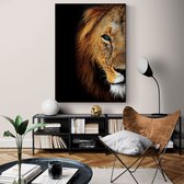 Poster Blue Eyes Lion - Papier - Meerdere Afmetingen & Prijzen | Wanddecoratie - Interieur - Art - Wonen - Schilderij - Kunst