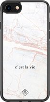 iPhone 8/7 hoesje glass - C'est la vie | Apple iPhone 8 case | Hardcase backcover zwart