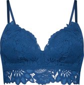 Hunkemöller Dames Lingerie Voorgevormde longline bh zonder beugel Shiloh  - Blauw - maat D80