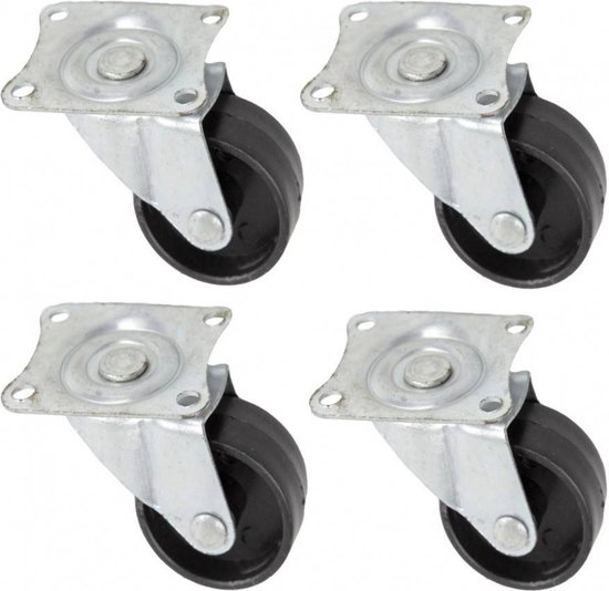 TARROX Zwenkwiel dubbel TPE 50 mm met plaat kopen