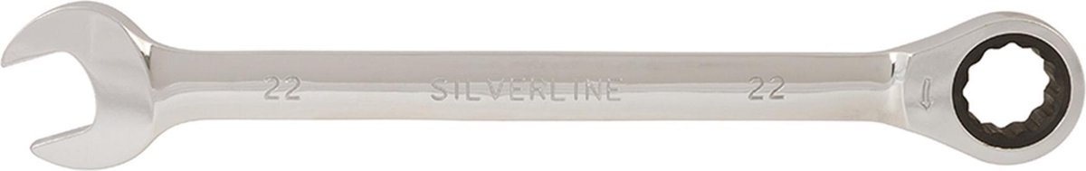 Silverline Vaste steek-ringratelsleutel 22 mm