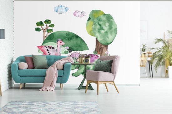 Fotobehang Jungle Dino | Behang op maat Fotobehang Jungle Dino | Behang op maat