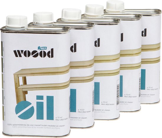WOOOD Olie - Grijs - 400ml - Blik - Set van 2 | bol