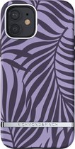 Apple iPhone 12 Hoesje - Richmond & Finch - Serie - Hard Kunststof Backcover - Purple Palm - Hoesje Geschikt Voor Apple iPhone 12