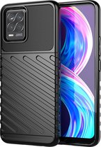 Mobigear Groove TPU Backcover Hoesje - Geschikt voor Realme 8 - Zwart