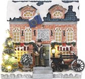 Luville Kerstdorp Miniatuur Stadhuis - L17,5 x B11 x H17 cm