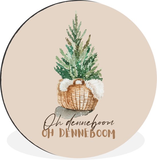 WallCircle - Wandcirkel - Muurcirkel - Kerst - Quotes - Oh denneboom oh denneboom - Spreuken - Aluminium - Dibond - ⌀ 90 cm - Binnen en Buiten