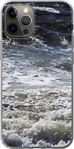 Geschikt voor iPhone 12 Pro hoesje - Noordzee - Water - Golven - Siliconen Telefoonhoesje