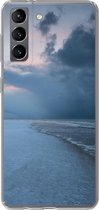 Geschikt voor Samsung Galaxy S21 hoesje - Noordzee - Storm - Water - Siliconen Telefoonhoesje