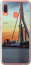 Convient pour coque Samsung Galaxy A20e - Rotterdam - Erasmus - Coucher de soleil - Étui de téléphone en Siliconen