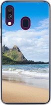 Geschikt voor Samsung Galaxy A40 hoesje - Strand - Tropisch - Hawaii - Siliconen Telefoonhoesje