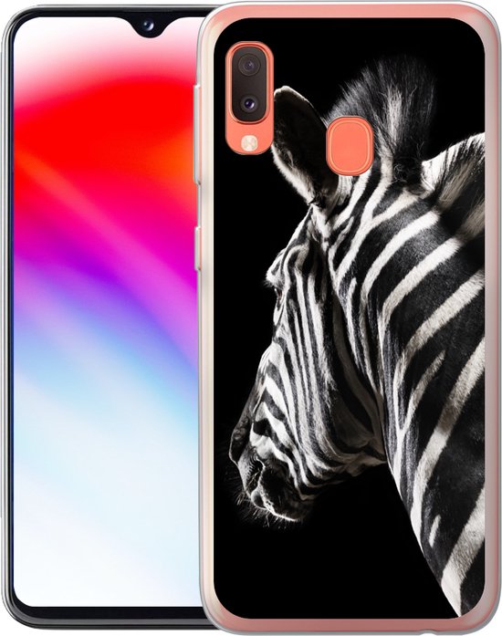Coque Samsung Galaxy A20e - Zebra - Animaux Sauvages - Motifs - Siliconen