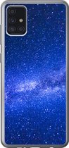 Geschikt voor Samsung Galaxy A52 5G hoesje - Sterrenhemel - Heelal - Blauw - Jongens - Meisjes - Kinderen - Siliconen Telefoonhoesje
