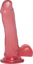 6.5 Inch Slim Cock with Balls - Pink - Realistic Dildos