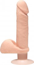 The D - Perfect D with Balls Vibrating - 7 Inch - Vanilla - Realistic Dildos