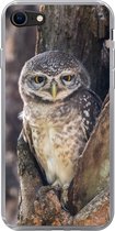 Coque iPhone 8 - Hibou - Arbre - Forêt - Siliconen
