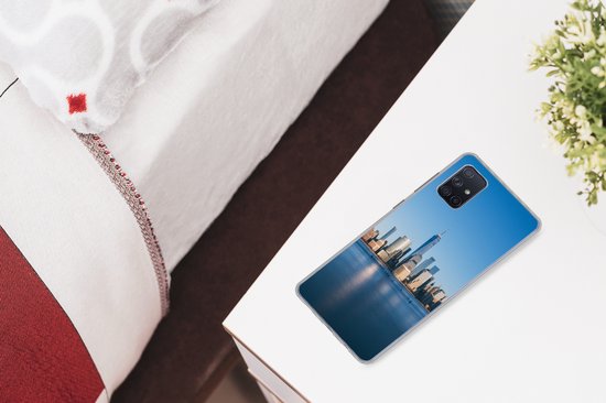 Coque Samsung Galaxy A51 - New York - Skyline - Blauw - Siliconen