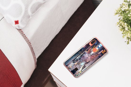 Coque Samsung Galaxy A20e - Vue de dessus de Times Square à New York - Siliconen