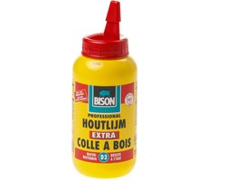 Bison Houtlijm extra 250 gram - hoogwaardige, waterbestendige witte houtlijm, droogt transparant op, oplosmiddelvrij, overschilderbaar, D3, sterker dan hout