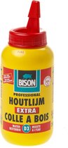 Bison Houtlijm extra 250 gram - hoogwaardige, waterbestendige witte houtlijm, droogt transparant op, oplosmiddelvrij, overschilderbaar, D3, sterker dan hout
