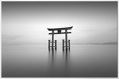 JUNIQE - Poster met kunststof lijst Torii Study III -30x45 /Grijs &