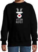 Team Rudolf Kerstsweater - zwart - kinderen - Kersttruien / Kerst outfit 14-15 jaar (170/176)