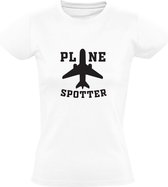 Plane Spotter | Dames T-shirt | Wit | Vliegtuig Spotten