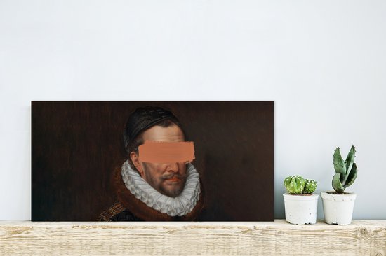 Décoration murale Métal - Aluminium Peinture Industriel - Maîtres anciens - Guillaume d' Oranje - Peinture - 40x20 cm - Dibond - Photo sur aluminium - Décoration murale industrielle - Pour le salon/chambre