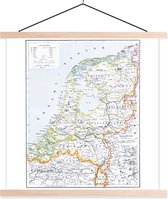 Affiche scolaire - Carte - Vintage - Pays- Nederland - 90x90 cm - Lattes vierges