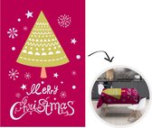 Kerst Tafelkleed - Kerstmis Decoratie - Tafellaken - Kerstboom - Sneeuw - Kerst - Merry christmas - 150x220 cm - Kerstmis Versiering