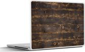 Laptop sticker - 13.3 inch - Hout structuur gemaakt van donker hout - 31x22,5cm - Laptopstickers - Laptop skin - Cover