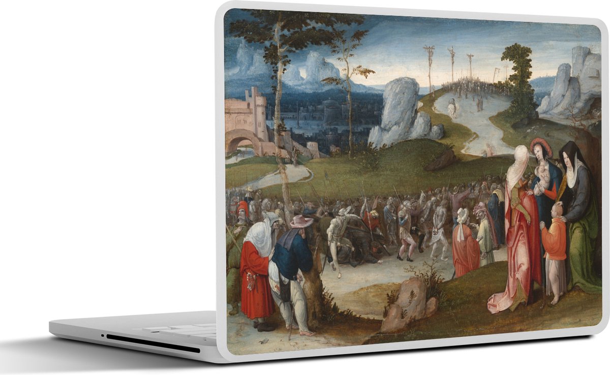 Afbeelding van product SleevesAndCases  Laptop sticker - 17.3 inch - The procession to Calvary - schildrij van Jan Wellens de Cock