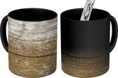 Magische Mok - Foto op Warmte Mok - Structuur van een houten plank - 350 ML
