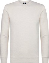 Profuomo - Sweater Melange O-Hals Beige - XL - Slim-fit