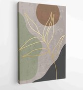 Marmeren kunstontwerp met abstracte vorm en gouden patroon. Ontwerp voor print, omslag, behang, minimale en natuurlijke kunst aan de muur. Vector illustratie. 1 - Moderne schilderi