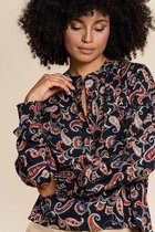 Geisha Blouse Blouse 13956 20 Black/stone Combi Dames Maat - XXL