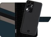 Valenta Snap Telefoonhoesje geschikt voor Samsung Galaxy S21 Ultra Hoesje Echt Leer Uitneembare 2in1 Bookcase Portemonnee - Zwart