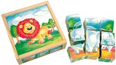 blokkenpuzzel Wilde Dieren junior 13 x 5 cm 10-delig