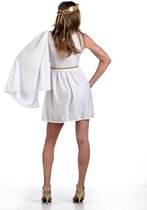 Limit - Griekse & Romeinse Oudheid Kostuum - Diana Romeinse Godin Van De Jacht - Vrouw - wit / beige - Maat 46 - Carnavalskleding - Verkleedkleding